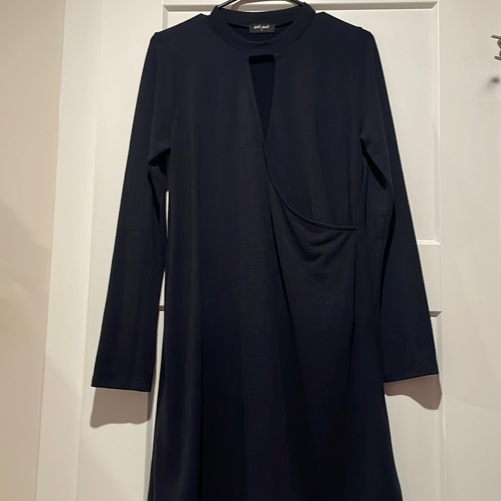 Navy blue cross top dress